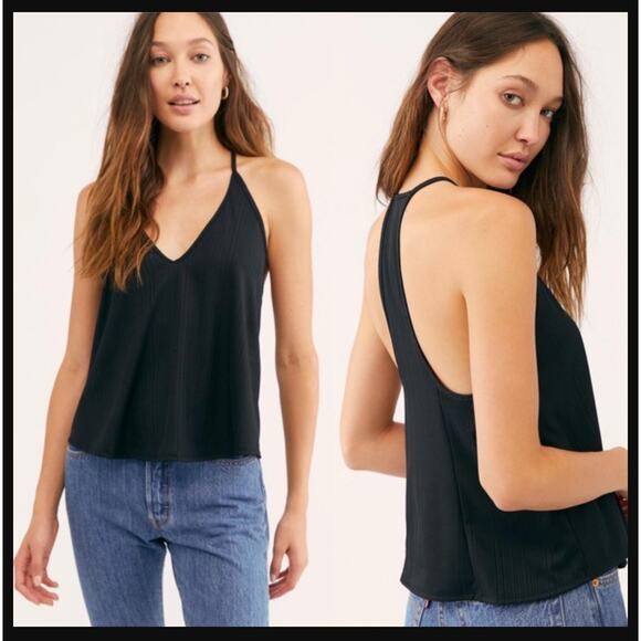 Free People Slinky Slinky Tank - Size XS - NWOT - Black - Picture 1 of 4